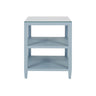 Amie Light Blue Side Table by Worlds Away at Fig Linens and Home - Front View