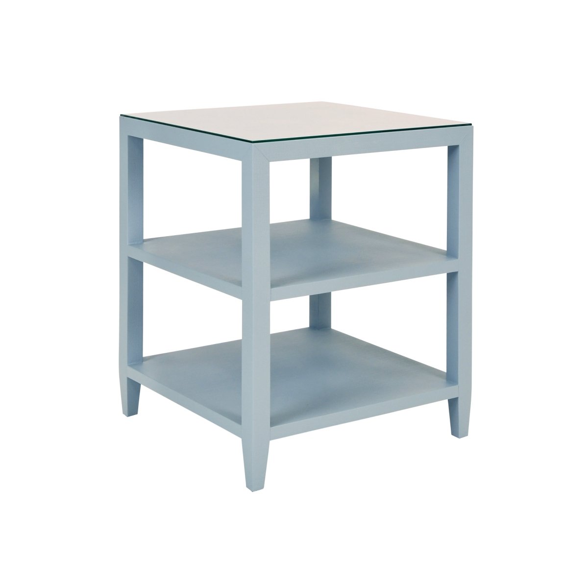 Amie Light Blue Side Table by Worlds Away at Fig Linens and Home - Angle View