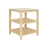 Amie Natural Side Table by Worlds Away 28" H x 22" W x 22" D BROWN at FIG LINENS AND HOME 3