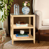 Amie Natural Side Table by Worlds Away 28" H x 22" W x 22" D BROWN at FIG LINENS AND HOME 2