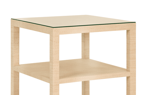 Amie Natural Side Table by Worlds Away 28" H x 22" W x 22" D BROWN at FIG LINENS AND HOME 4