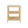 Amie Natural Side Table by Worlds Away 28" H x 22" W x 22" D BROWN at FIG LINENS AND HOME 1