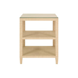 Amie Natural Side Table by Worlds Away 28" H x 22" W x 22" D BROWN at FIG LINENS AND HOME 1