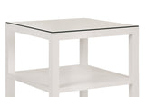 Amie White Side Table by Worlds Away at Fig Linens and Home - Detail View