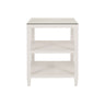 Amie White Side Table by Worlds Away at Fig Linens and Home - Front View