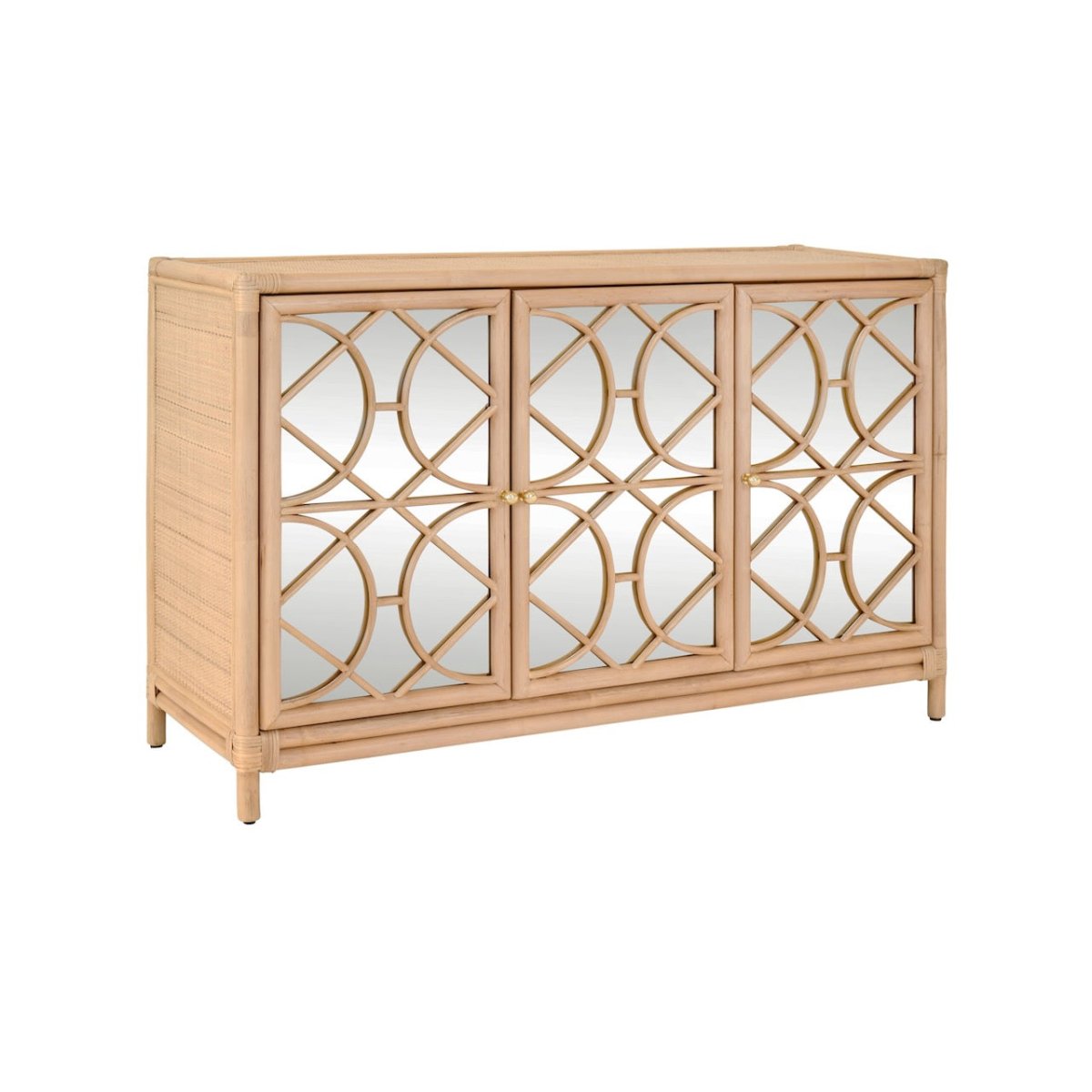 Aria Natural Buffet Cabinet | Worlds Away Furniture at Fig Linens and Home - Angle of Cabinet
