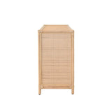 Aria Natural Buffet Cabinet | Worlds Away Furniture at Fig Linens & Home - Cabinet Side View
