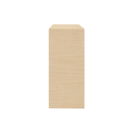 Aspen Natural Grasscloth Console Cabinet by Worlds Away at Fig Linens and Home - Side View