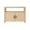 Aspen Natural Grasscloth Console Cabinet by Worlds Away at Fig Linens and Home - Front View