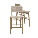 Astrid Cerused Oak Counter Stool by Worlds Away at Fig Linens and Home - Pair of Chairs View