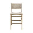 Astrid Cerused Oak Counter Stool by Worlds Away at Fig Linens and Home - Front View