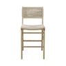 Astrid Cerused Oak Counter Stool by Worlds Away at Fig Linens and Home - Front View