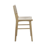 Astrid Cerused Oak Counter Stool by Worlds Away at Fig Linens and Home - Side View
