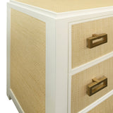 Atticus Natural 6-Drawer Dresser by Worlds Away - Detail of Cabinet and Hardware