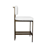 Baylor Bronze & White Vinyl Counter Stool 39"H x 19.5"W x 22"D Bronze & White at FIG LINENS AND HOME 4