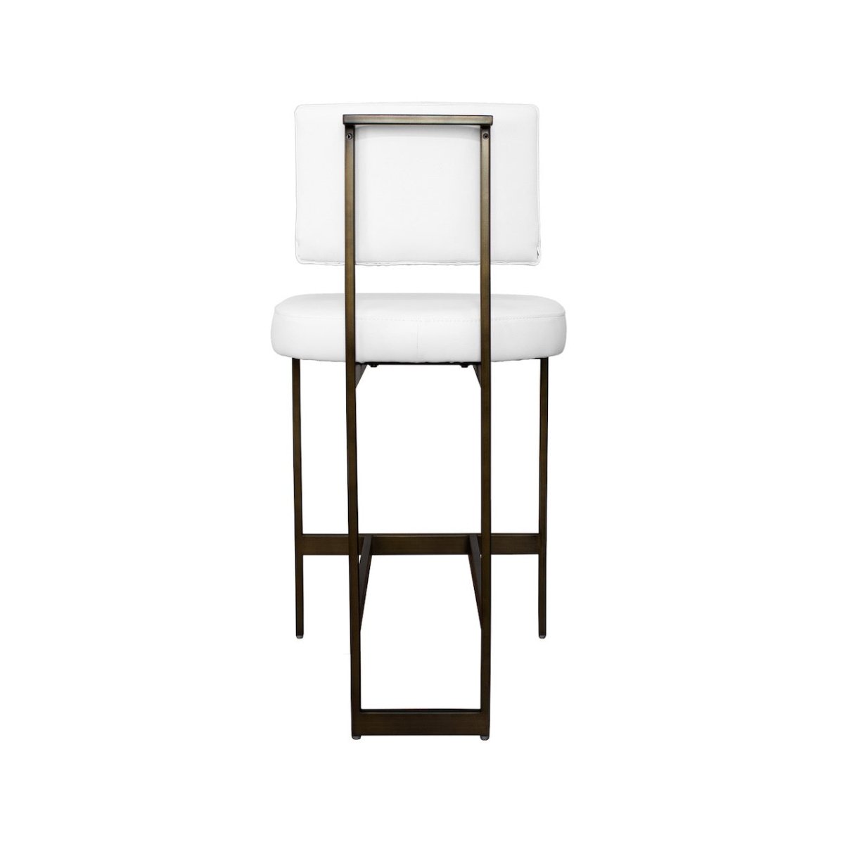Baylor Bronze & White Vinyl Counter Stool 39"H x 19.5"W x 22"D Bronze & White at FIG LINENS AND HOME 5