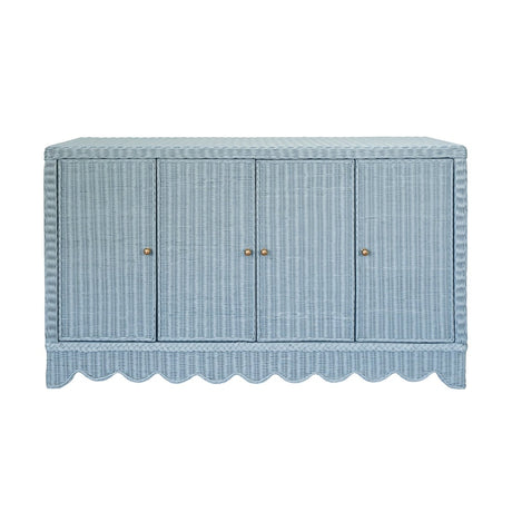 Beatrice Light Blue Buffet by Worlds Away at Fig Linens and Home - Console with 4 Doors