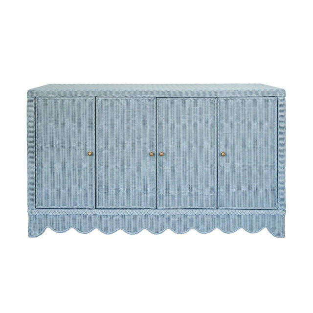Beatrice Light Blue Buffet by Worlds Away at Fig Linens and Home - Console with 4 Doors