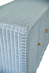 Beatrice Light Blue Buffet by Worlds Away at Fig Linens and Home - Detail of Rattan View 2
