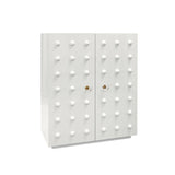 Beau White Cabinet by Worlds Away at Fig Linens and Home - Angle View