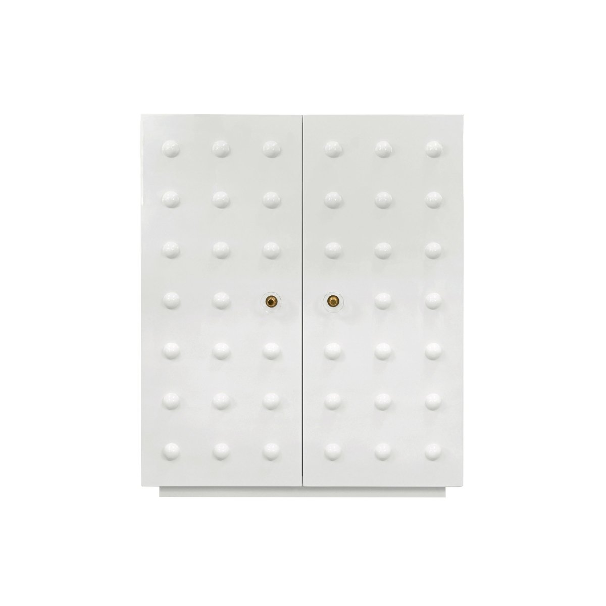 Beau White Cabinet by Worlds Away at Fig Linens and Home - Front View