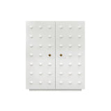 Beau White Cabinet by Worlds Away at Fig Linens and Home - Front View