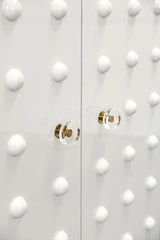 Beau White Cabinet by Worlds Away at Fig Linens and Home - Hardware View - Detail