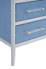 Beckett Light Blue 4-Drawer Dresser by Worlds Away at Fig Linens and Home 6