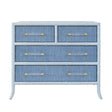 Beckett Light Blue 4-Drawer Dresser by Worlds Away at Fig Linens and Home 1