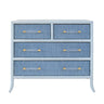 Beckett Light Blue 4-Drawer Dresser by Worlds Away at Fig Linens and Home 1