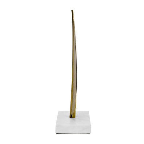 Blade Small Antique Brass Leaf Sculpture | Worlds Away Home Decor at Fig Linens and Home 5