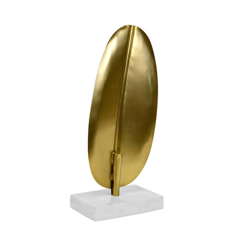 Blade Small Antique Brass Leaf Sculpture | Worlds Away Home Decor at Fig Linens and Home 2