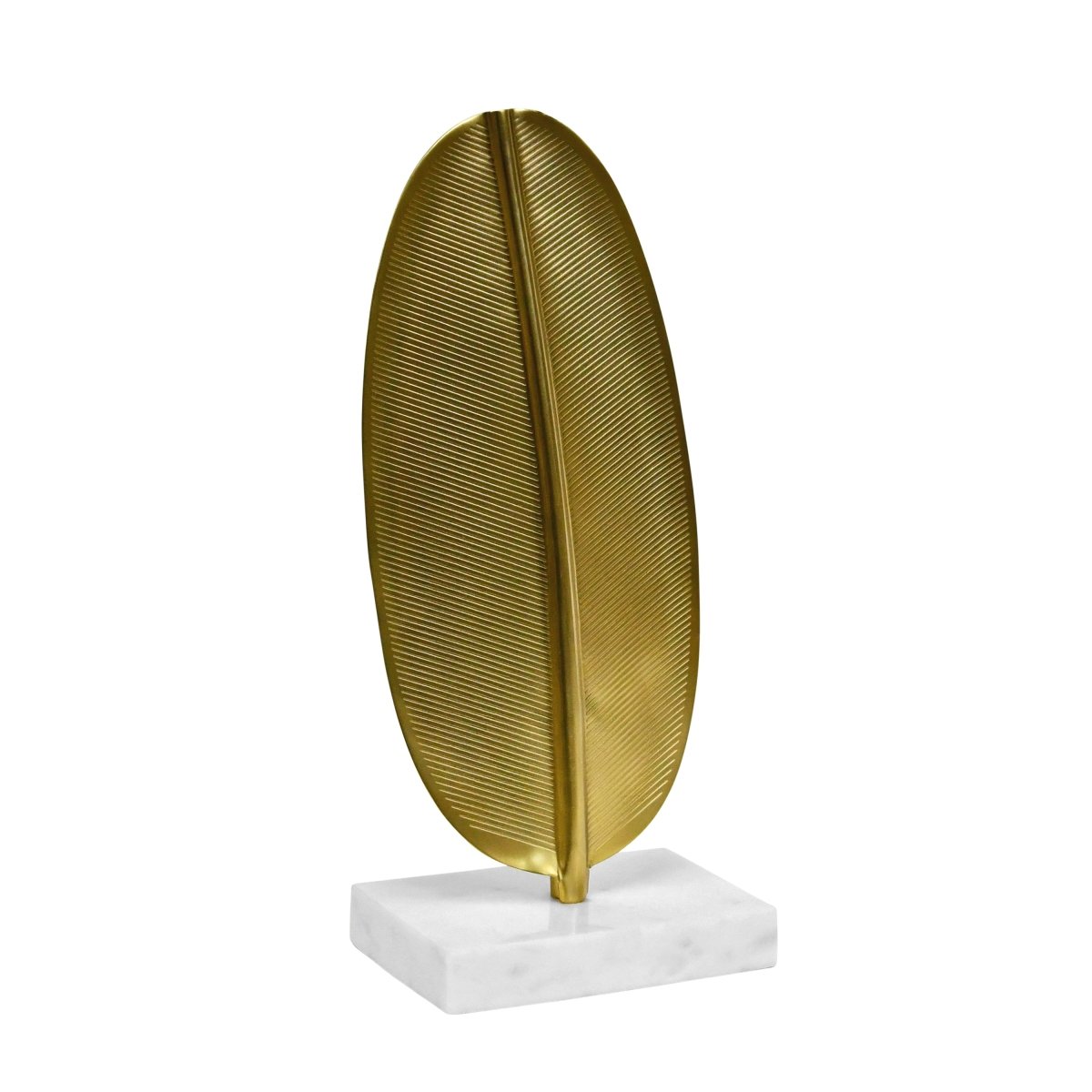 Blade Small Antique Brass Leaf Sculpture | Worlds Away Home Decor at Fig Linens and Home 3