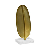 Blade Small Antique Brass Leaf Sculpture | Worlds Away Home Decor at Fig Linens and Home 3