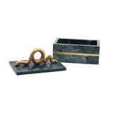 Boa Green Marble Box by Worlds Away 6.25"W x 4"D x 4"H Green at FIG LINENS AND HOME 2