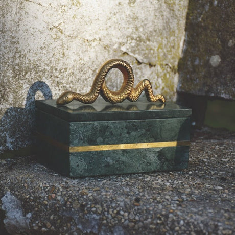 Boa Green Marble Box by Worlds Away 6.25"W x 4"D x 4"H Green at FIG LINENS AND HOME 8