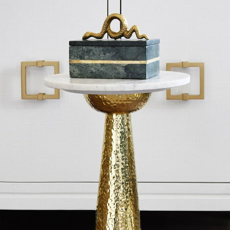 Boa Green Marble Box by Worlds Away 6.25"W x 4"D x 4"H Green at FIG LINENS AND HOME 7