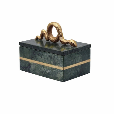 Boa Green Marble Box by Worlds Away 6.25"W x 4"D x 4"H Green at FIG LINENS AND HOME 5