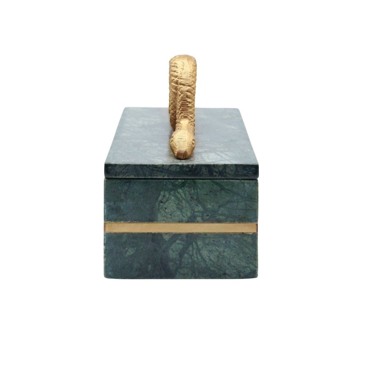 Boa Green Marble Box by Worlds Away 6.25"W x 4"D x 4"H Green at FIG LINENS AND HOME 6