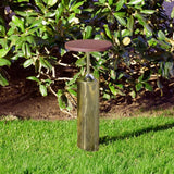 Bolton Brass Base Cigar Table with Round Leather Top by Worlds Away 10" Dia x 24.75"H Brass at FIG LINENS AND HOME 4