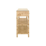 Briar Burlwood Console Table by Worlds Away at Fig Linens and Home - Side View 1