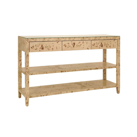 Briar Burlwood Console Table by Worlds Away at Fig Linens and Home - Angle View 2