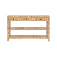 Briar Burlwood Console Table by Worlds Away at Fig Linens and Home - Front View