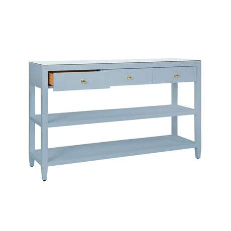 Briar Light Blue Console Table by Worlds Away | Foyer Table at Fig Linens and Home 2