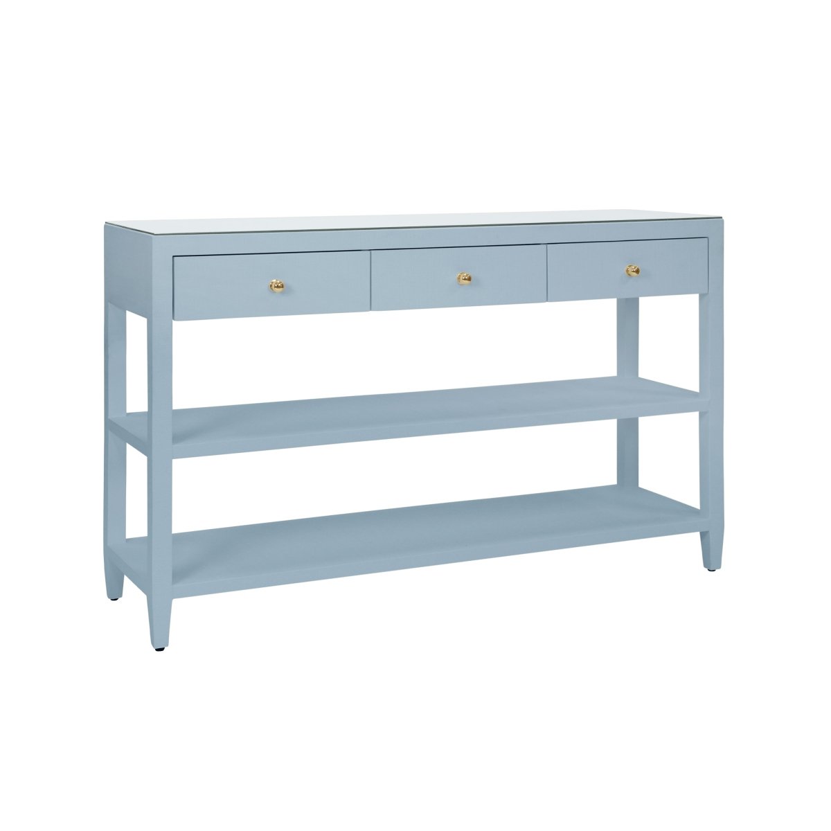 Briar Light Blue Console Table by Worlds Away | Foyer Table at Fig Linens and Home 3