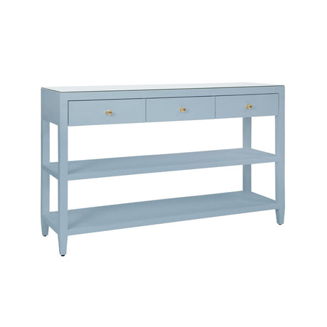 Briar Light Blue Console Table by Worlds Away | Foyer Table at Fig Linens and Home 3