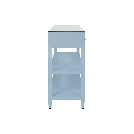 Briar Light Blue Console Table by Worlds Away | Foyer Table at Fig Linens and Home 4