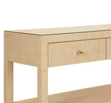 Worlds Away Briar Natural Console Table at Fig Linens and Home - Hardware View