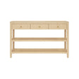 Worlds Away Briar Natural Console Table at Fig Linens and Home - Front View