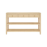 Worlds Away Briar Natural Console Table at Fig Linens and Home - Front View